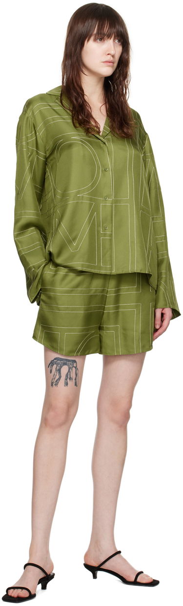 Kratke hlače TOTEME TOTEME Monogram Shorts Zelena | 241-WRB1141-FB0089, 3