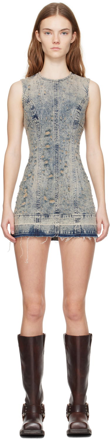 Obleke GUESS Guess Distressed Denim Minidress Modra | W4BK77D5AC4, 0