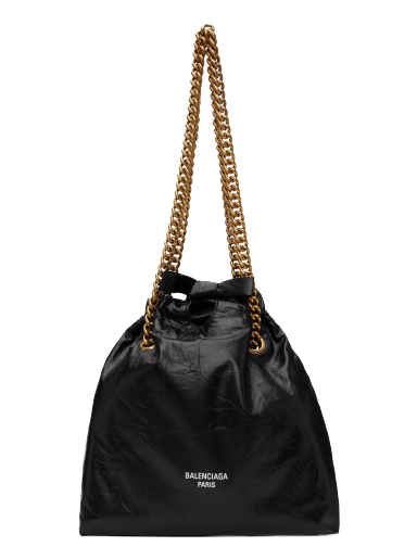 Tote bag Balenciaga Small Crush Tote Bag Črna | 742942 210IT