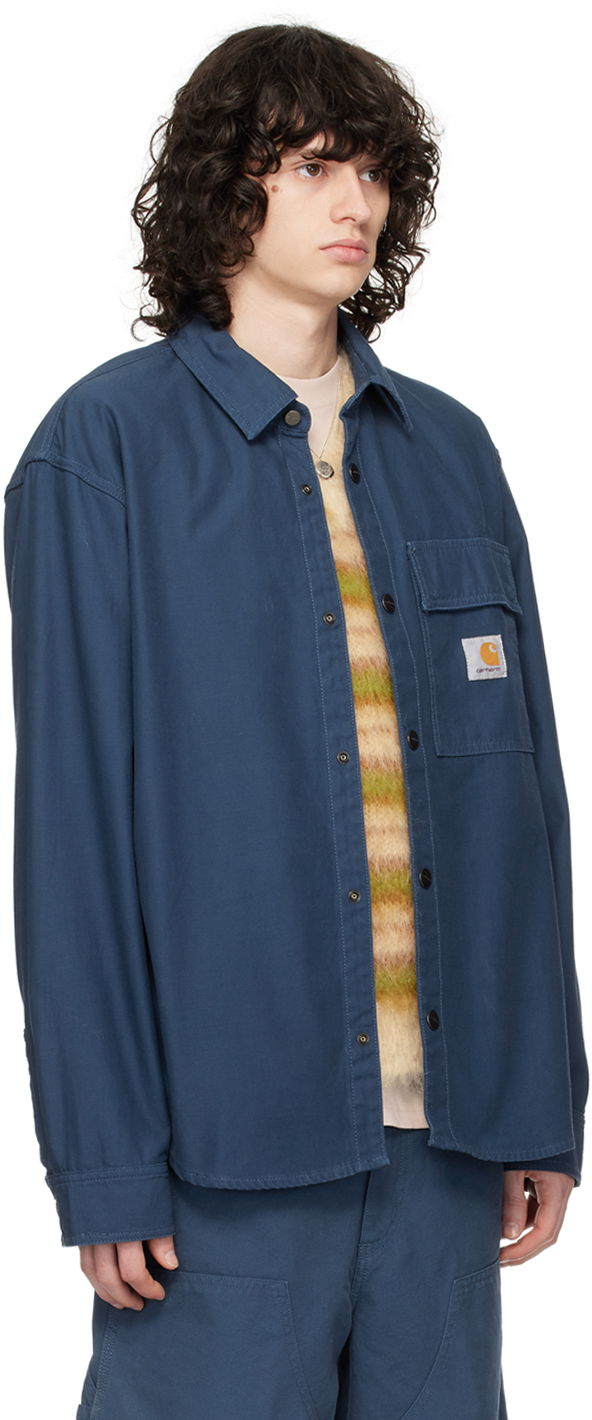 Srajce Carhartt WIP Workwear Button-Up Shirt Jacket Modra | I033443, 1