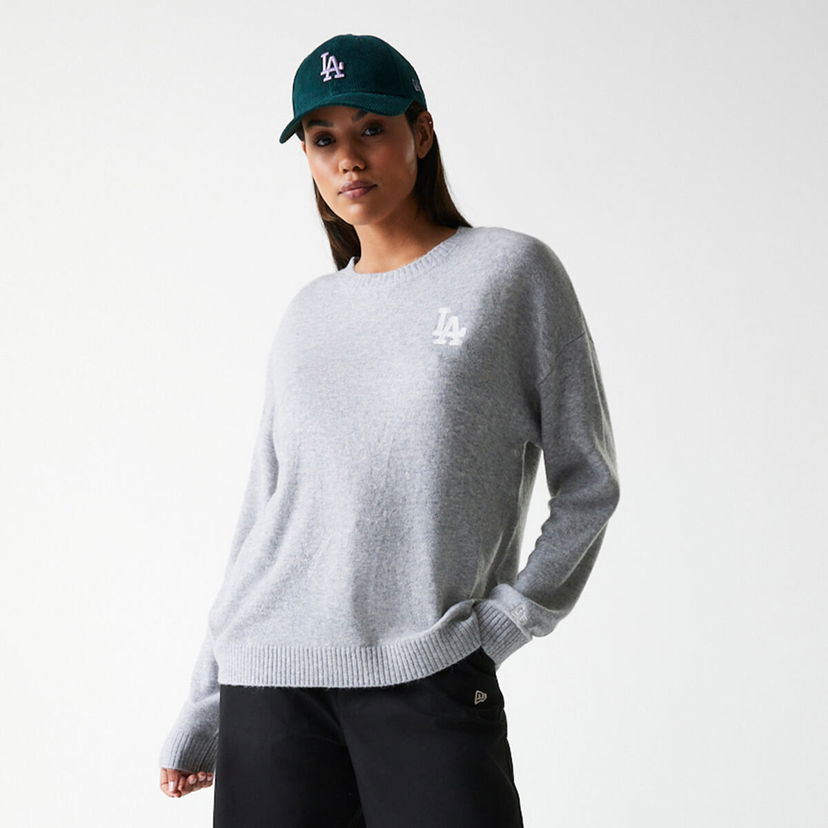 Pleteni pulover New Era New Era MLB LA Dodgers Knit Sweater Siva | 60684495