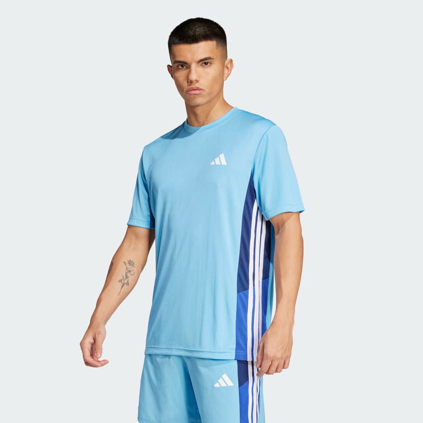 Majica adidas Performance T-Shirt Train Essentials Seasonal Colorblock Modra | JM3098