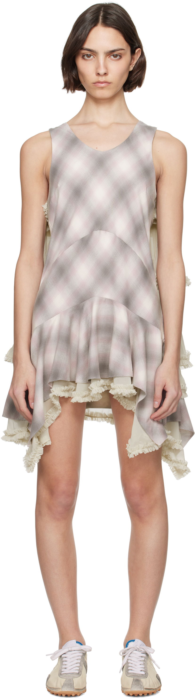 Obleke Collina Strada Collina Strada Phlox Layered Mini Dress Bež | XX4036