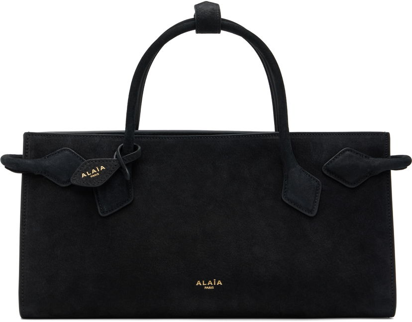 Tote bag Alaïa ALAÏA Small Suede Hand Tote Črna | AA1S14033CA214