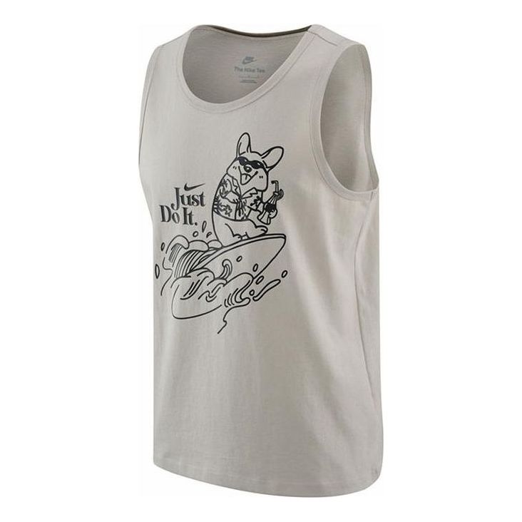 Majica brez rokavov Nike Graphic Surf Dog Tank Bež | FV1280-104