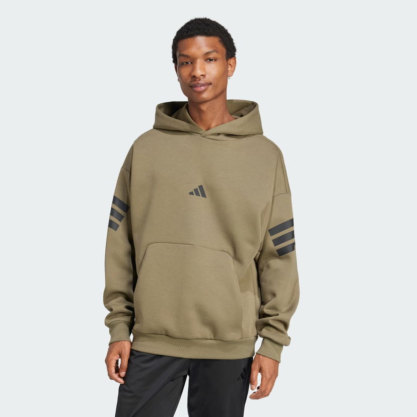 Pulover adidas Performance Future Icons 3-Stripes Casual Hoodie Zelena | JD4856