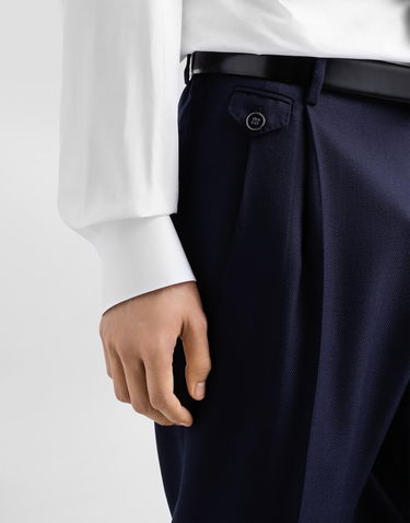 Hlače Dolce & Gabbana Dolce & Gabbana Wool Dress Pants With Double Darts Mornarica | GV4EETFM2GUB0665, 3