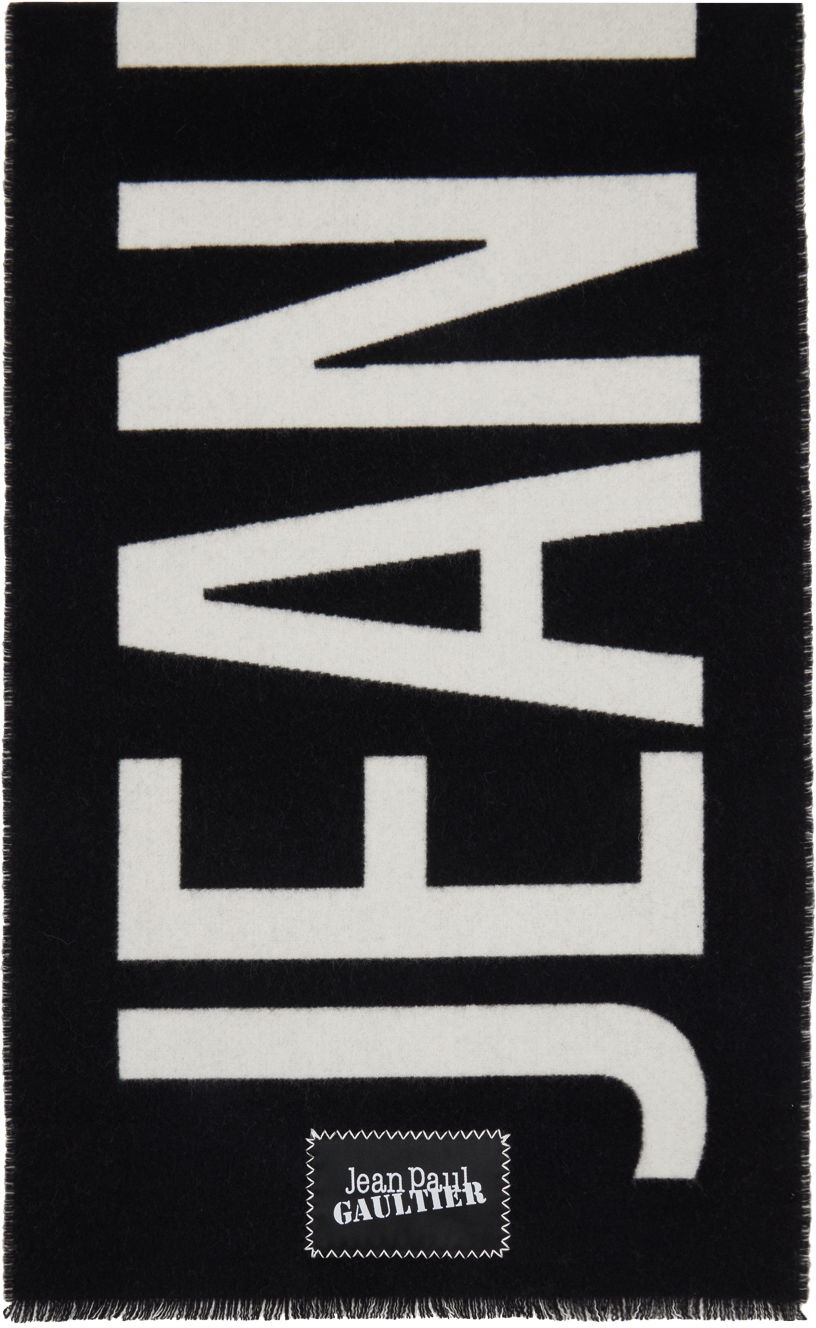Šala Jean Paul Gaultier Gaultier 'The Jean Paul Gaultier' Logo Scarf Črna | 24/30-U-EC035P-C549-0001