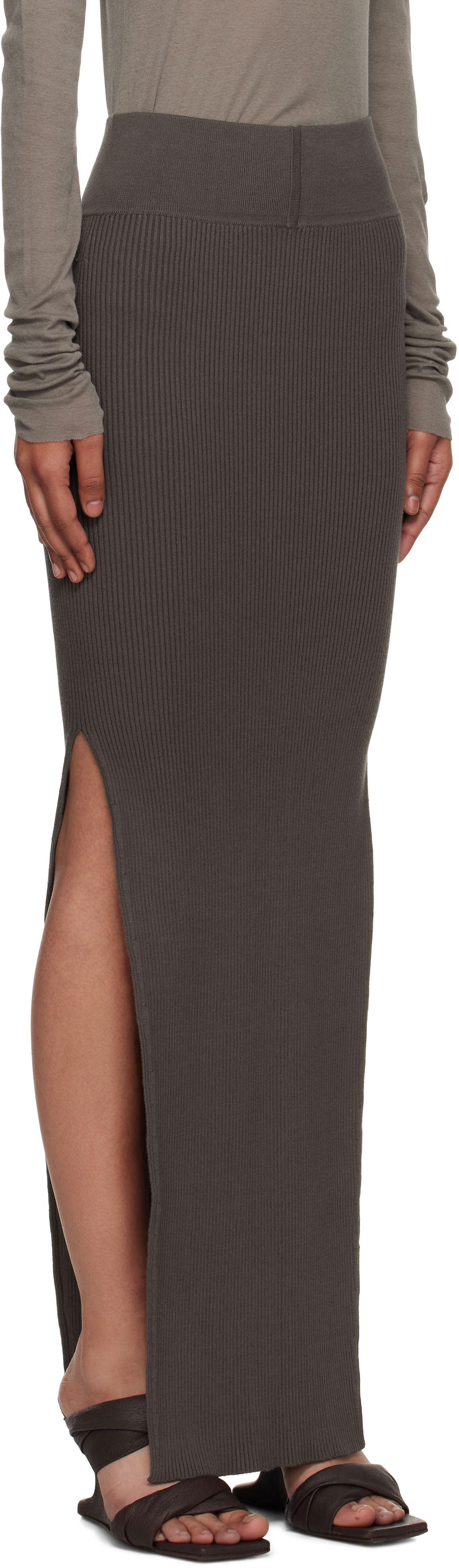 Krila Rick Owens Rick Owens Concordians Sacriskirt Midi Skirt Siva | RP02E4619 RIBVI, 1