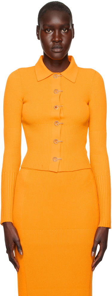 Pleteni pulover Dion Lee Gradient Rib Long Sleeve Cardigan Oranžna | A7663R23, 0