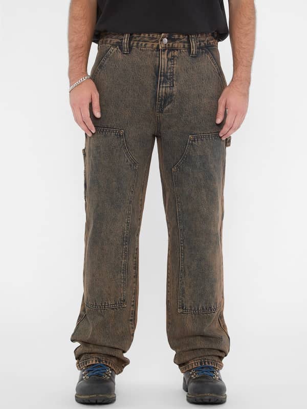 Kavbojke GUESS Carpenter Jeans Rjava | M4BG43D4XY1