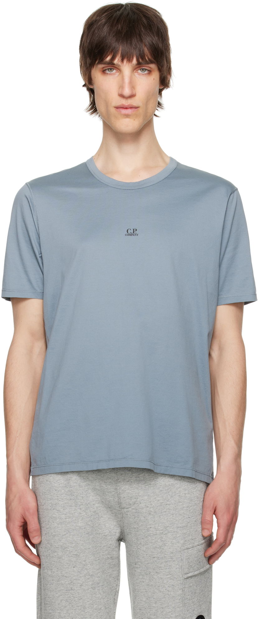 Majica C.P. Company C.P. Company Mercerized Jersey Logo T-Shirt Modra | 18CMTS088A-006374G
