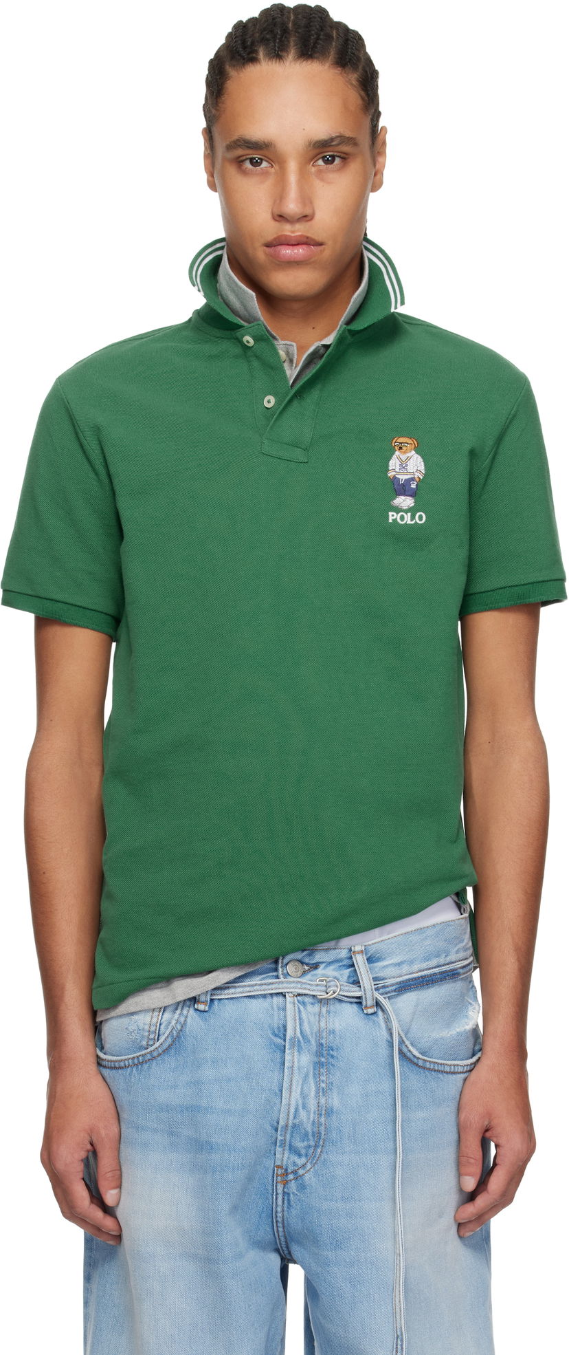 Polo majica Polo by Ralph Lauren Ralph Lauren Classic Fit Polo Bear Mesh Polo Zelena | 710963817001