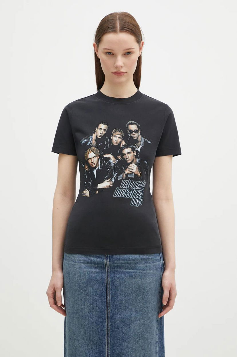 Majica VETEMENTS VETEMENTS Backstreet Boys Fitted T-Shirt Črna | WA66TR600B