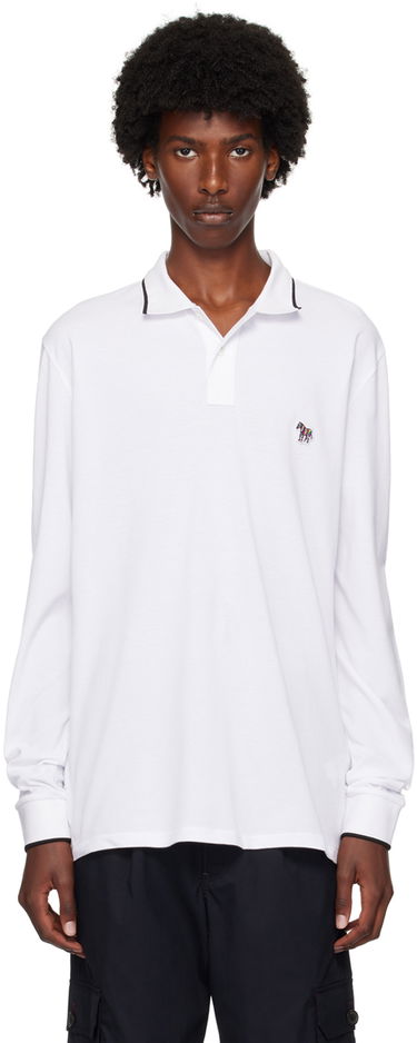 Polo majica Paul Smith PS Paul Smith Zebra Long Sleeve Polo Bela | M2R-142MZ-N21580-01, 0