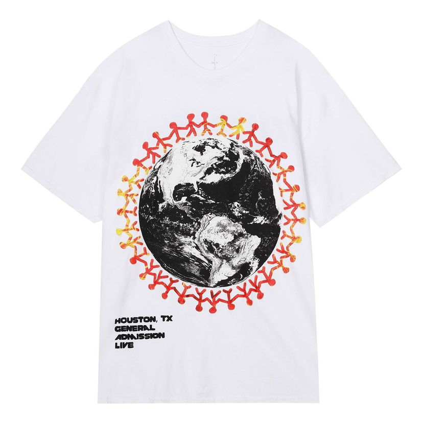 Majica Cactus Jack by Travis Scott Travis Scott Around The World Graphic T-Shirt Bela | 93665-130