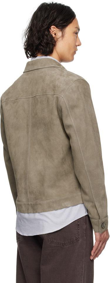 Jakna AMI AMI Paris Buttoned Suede Jacket Siva | HJK243.LH0054, 2