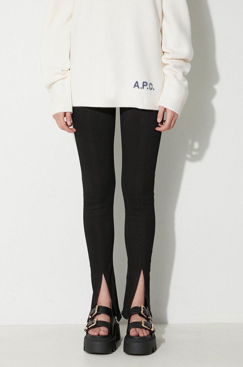 Pajkice Rick Owens Split Hem Leggings Črna | DS02C5317.SBB