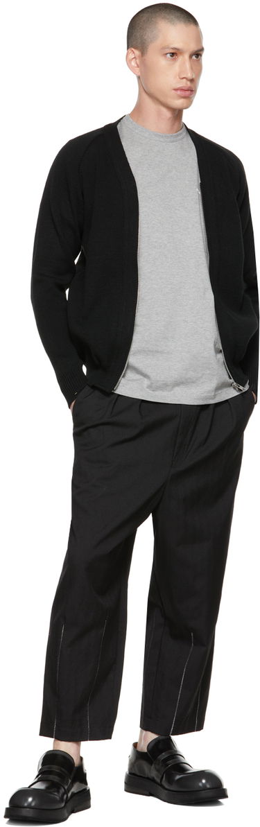 Pleteni pulover Comme des Garçons Homme Deux Lochaven of Scotland Zip Cardigan Črna | DH-N504-051, 3