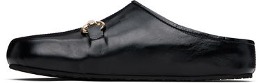 Modni dodatki Marine Serre Marine Serre Smooth Leather MS Slip-on Loafers Črna | MFW022A CLEA0004, 2