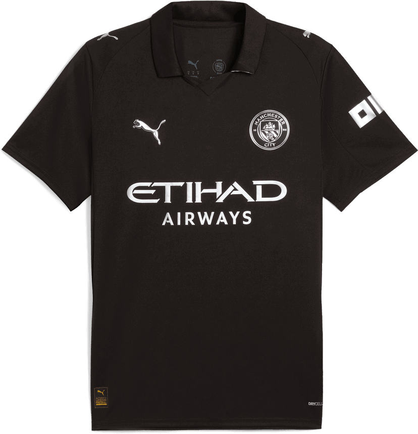 Dres Puma Manchester City Away Replica Jersey 2025/26 Črna | 780350-02