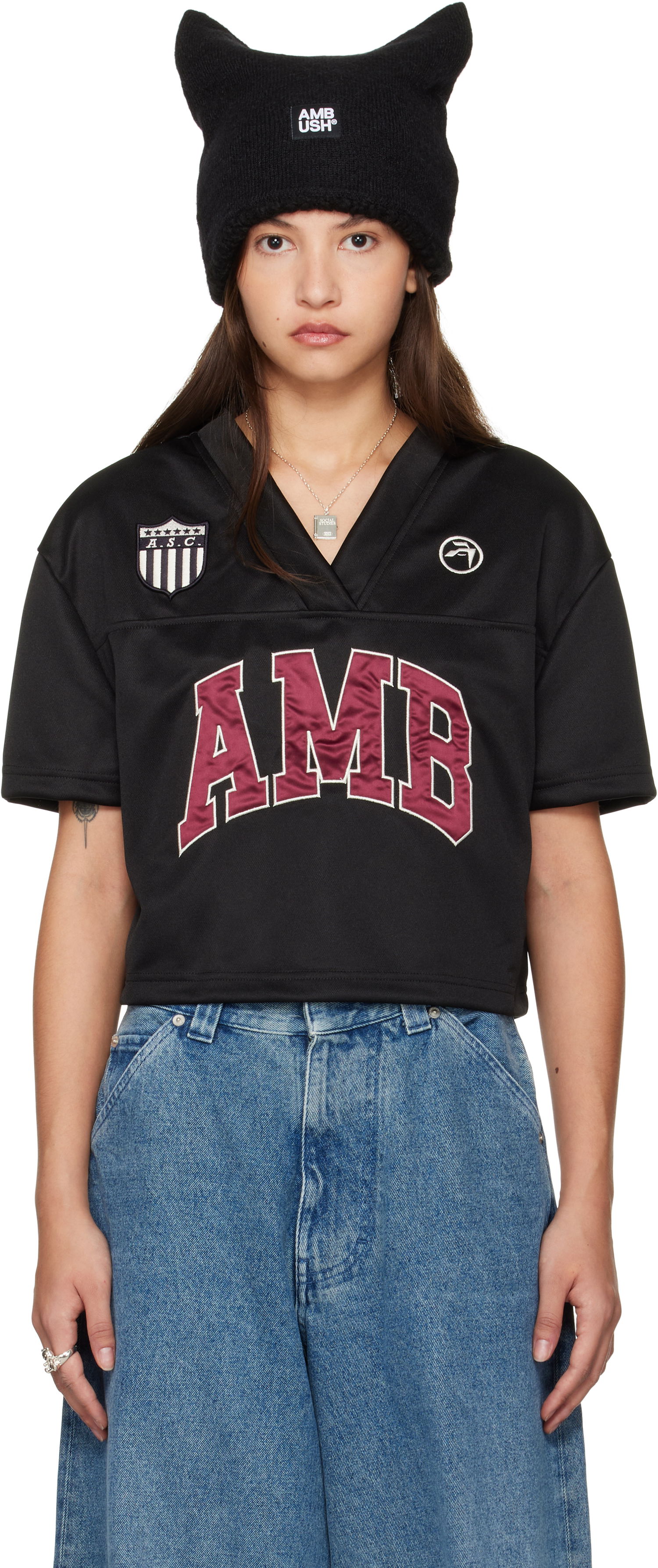 Krop-top Ambush Crop T-Shirt Črna | BWBD002F24JER0011028, 0