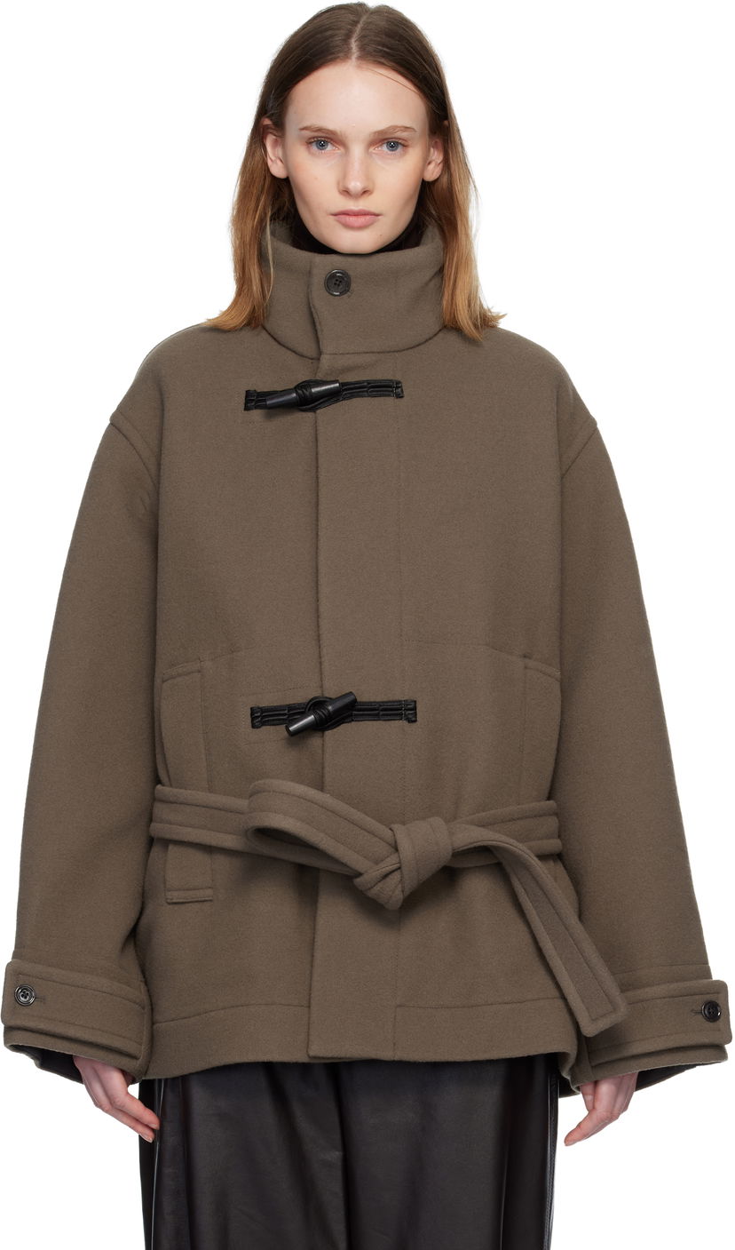 Plašči LEMAIRE Short Duffle Coat Rjava | CO1113 LF1116