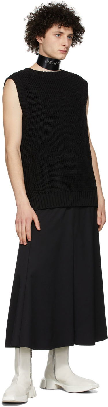 Pleteni pulover We11done We11done Knit Monster Vest Črna | WD-KV1-22-607-U-BK, 3