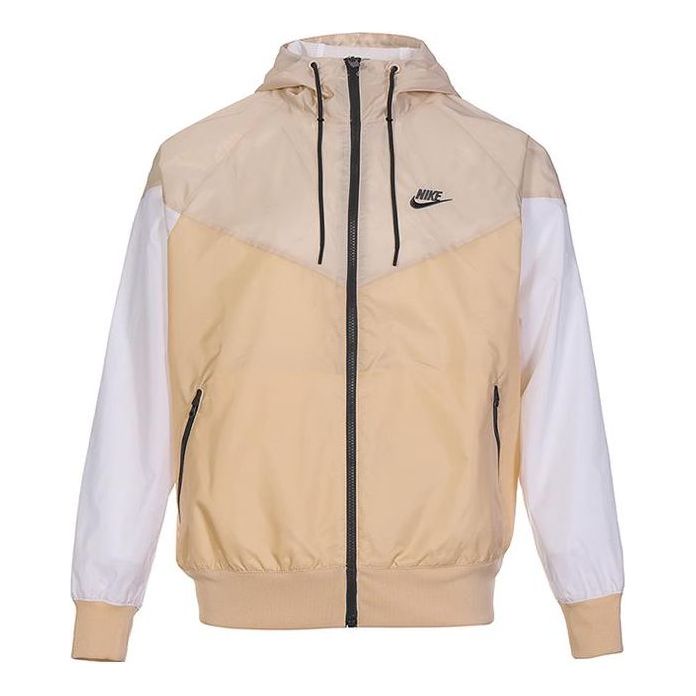 Vetrovka Nike Sportswear Windrunner Colorblock Logo Woven Jacket Bež | DA0002-268