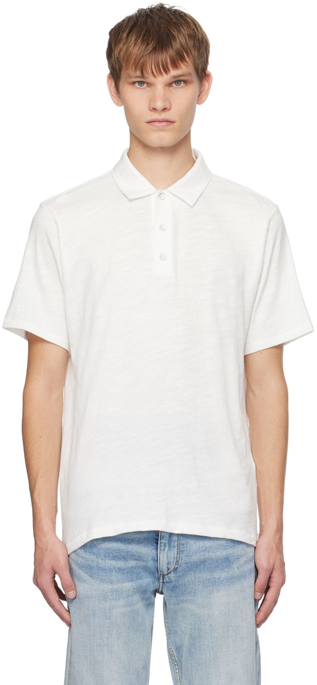 Polo majica rag & bone Flame Polo Bela | MBC23FT012CA12