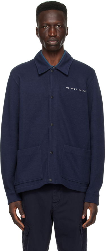 Pleteni pulover Paul Smith PS Paul Smith Press-Stud Jacket Mornarica | M2R-771Y-M21976-49, 0