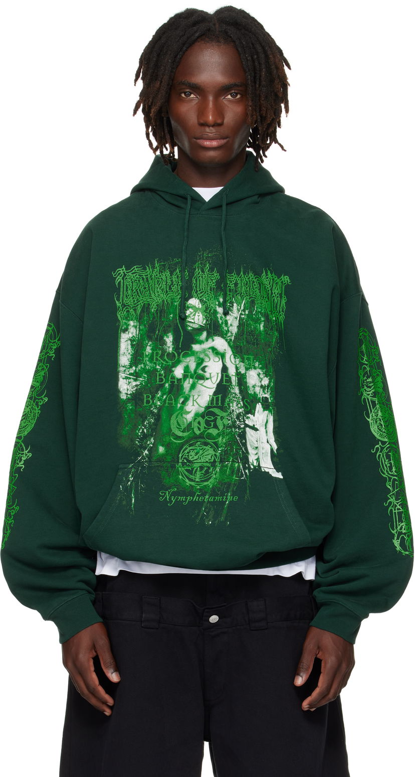 Pulover VETEMENTS Vetements Cradle of Filth Nymphetamine Oversized Hoodie Zelena | UCF76HD750E