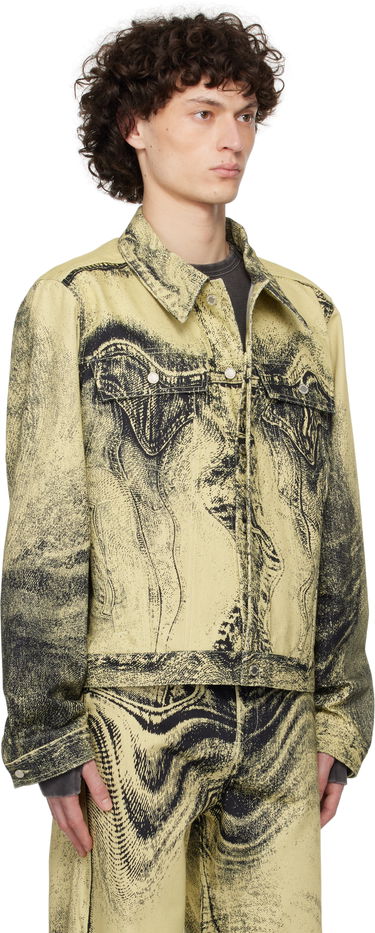 Jakna Camper CAMPERLAB Distorted Print Denim Jacket Rumena | AU00005-008, 1