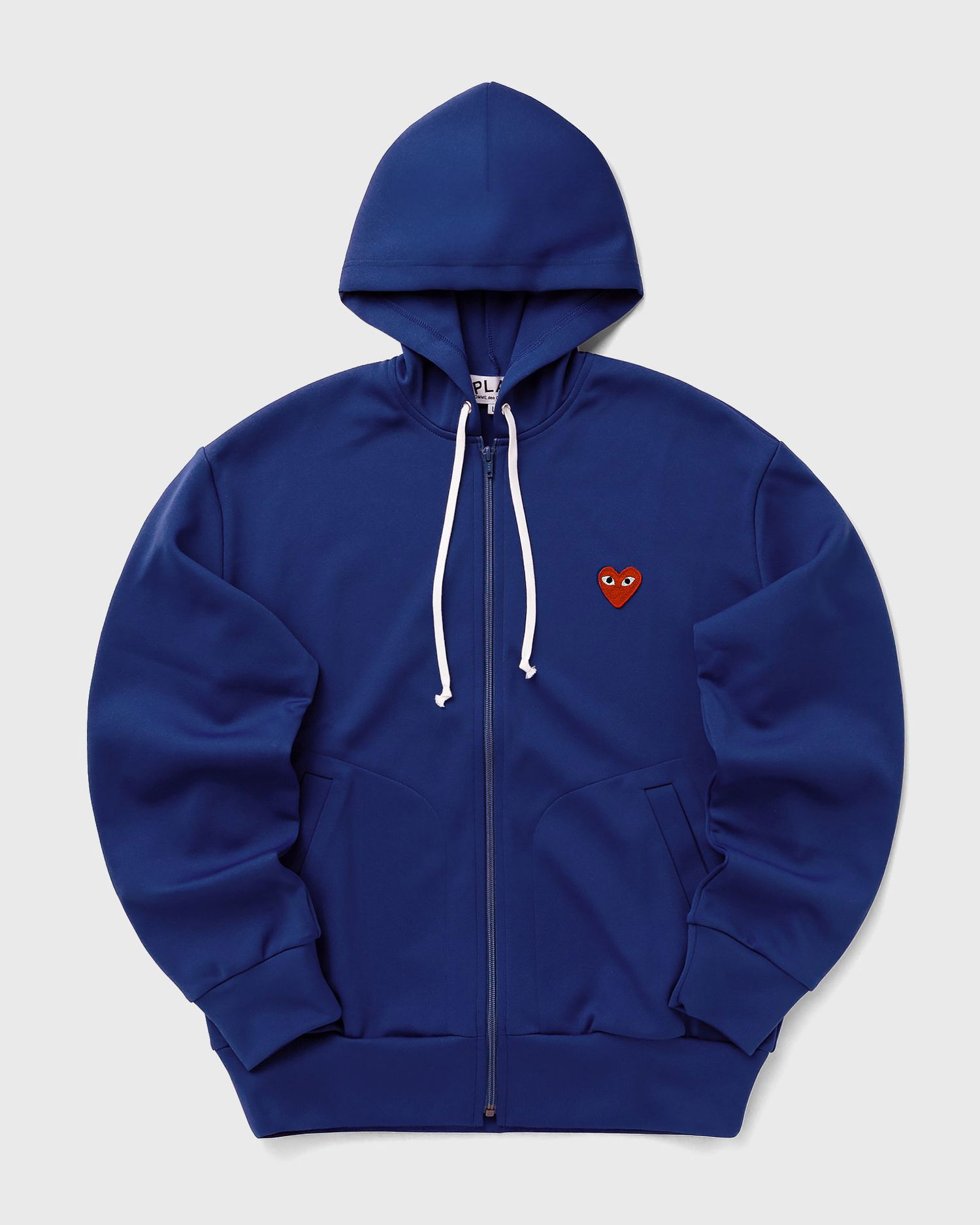 Pulover Comme des Garçons Knit Zip-up Hoodie with Red Heart Emblem Modra | AX-T172-051-2, 0