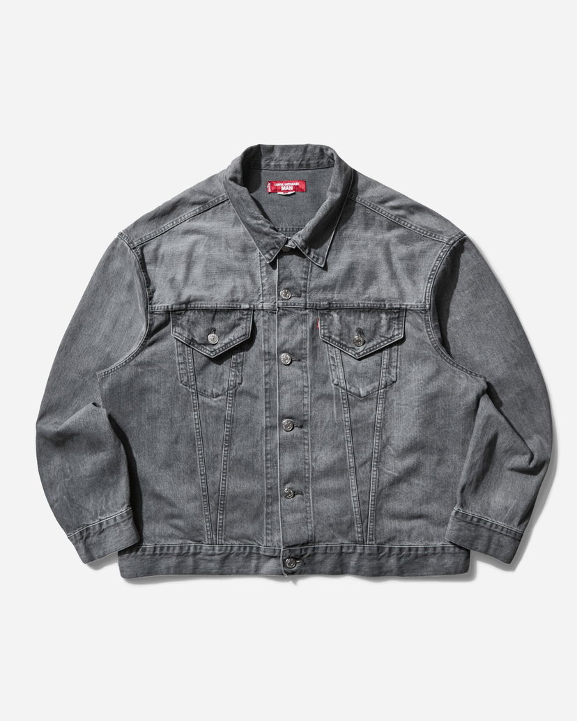 Jakna Junya Watanabe Selvedge Denim Trucker Jacket Siva | WO-J203-051 001