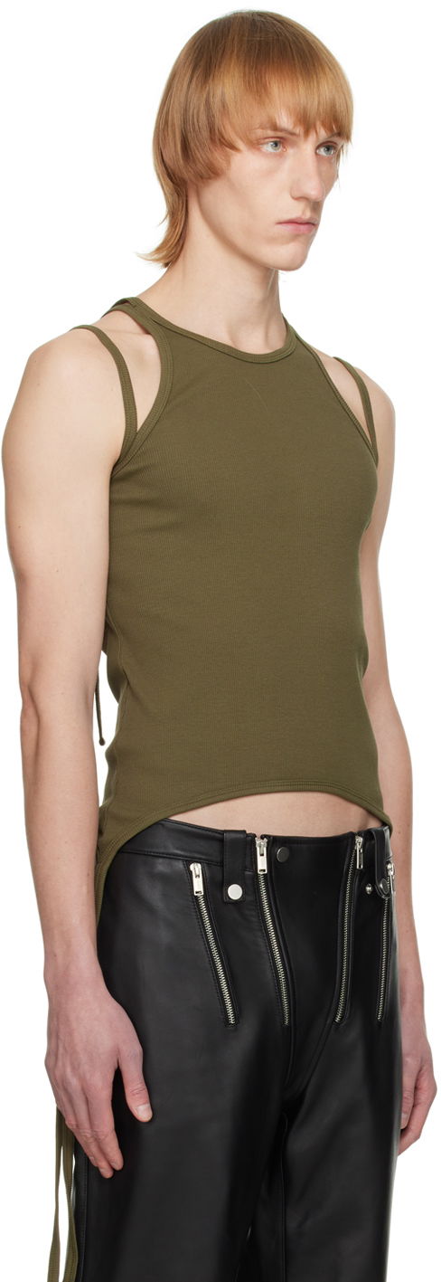 Majica brez rokavov Dion Lee Split Tie Tank Top Zelena | C3019R22, 1