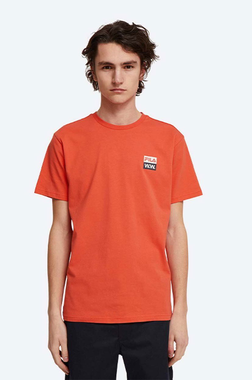 Majica WOOD WOOD Boris T-Shirt With Print Oranžna | 688383.B026