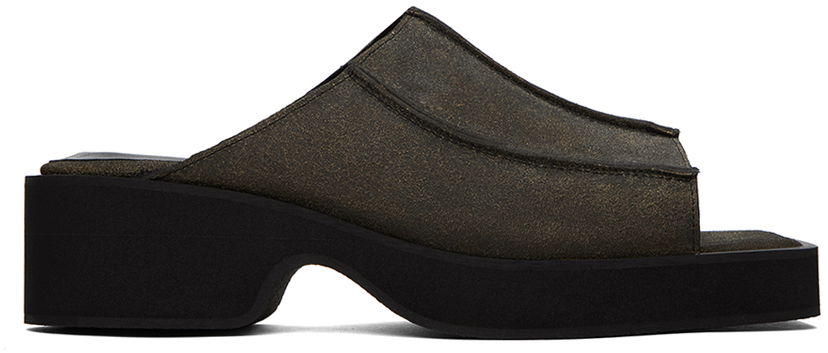 Modni dodatki Eckhaus Latta Eckhaus Latta Frame Platform Sandals Črna | FEKLMFRSL07106