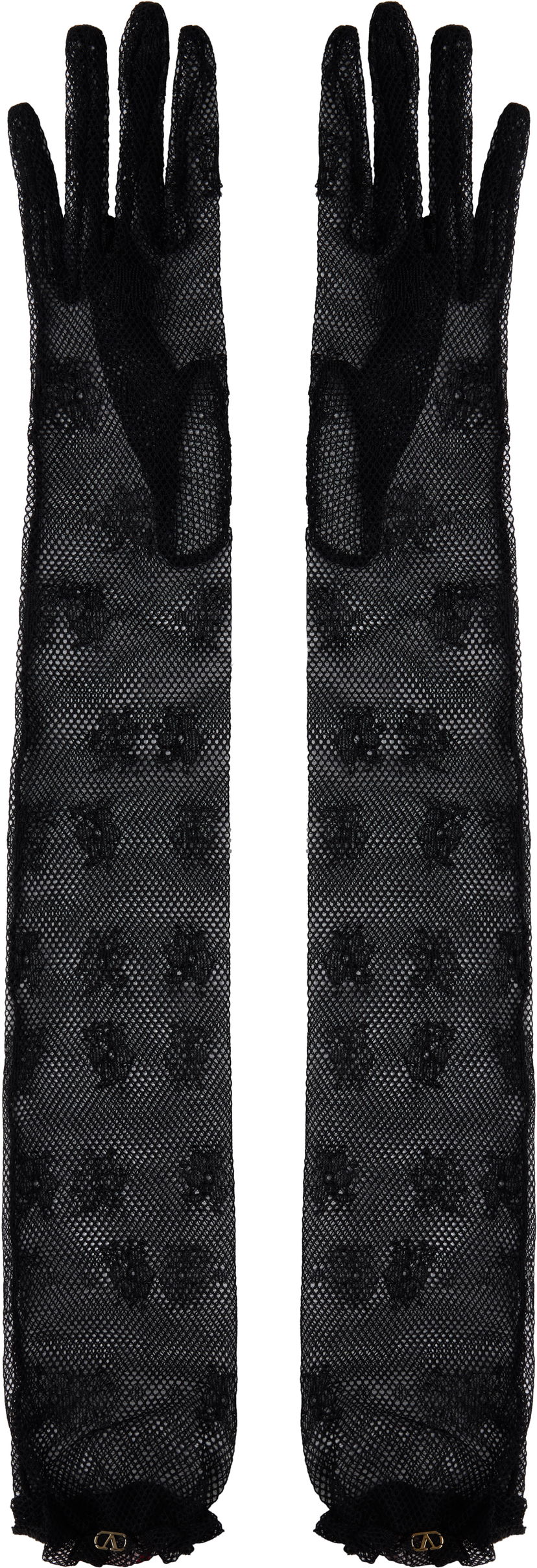 Rokavice Valentino Valentino Garavani VLogo Signature Lace Gloves Črna | 6W0GD00GPNN
