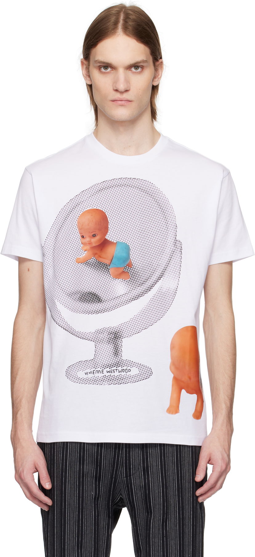 Majica Vivienne Westwood Vivienne Westwood Baby Classic T-Shirt Bela | 3G01003E-J001M-