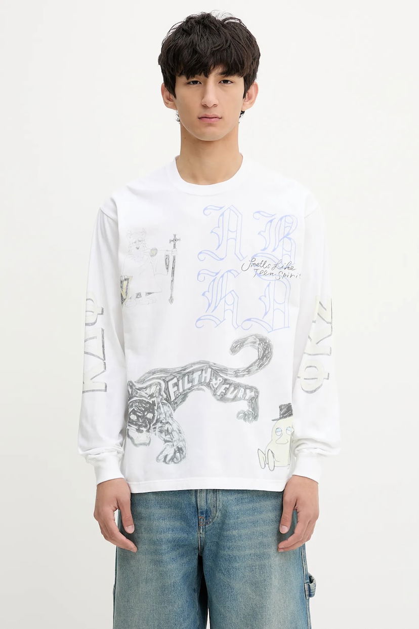 Majica Neighborhood NEIGHBORHOOD Long Sleeve Graphic T-Shirt Bela | 251PCNH.LT09