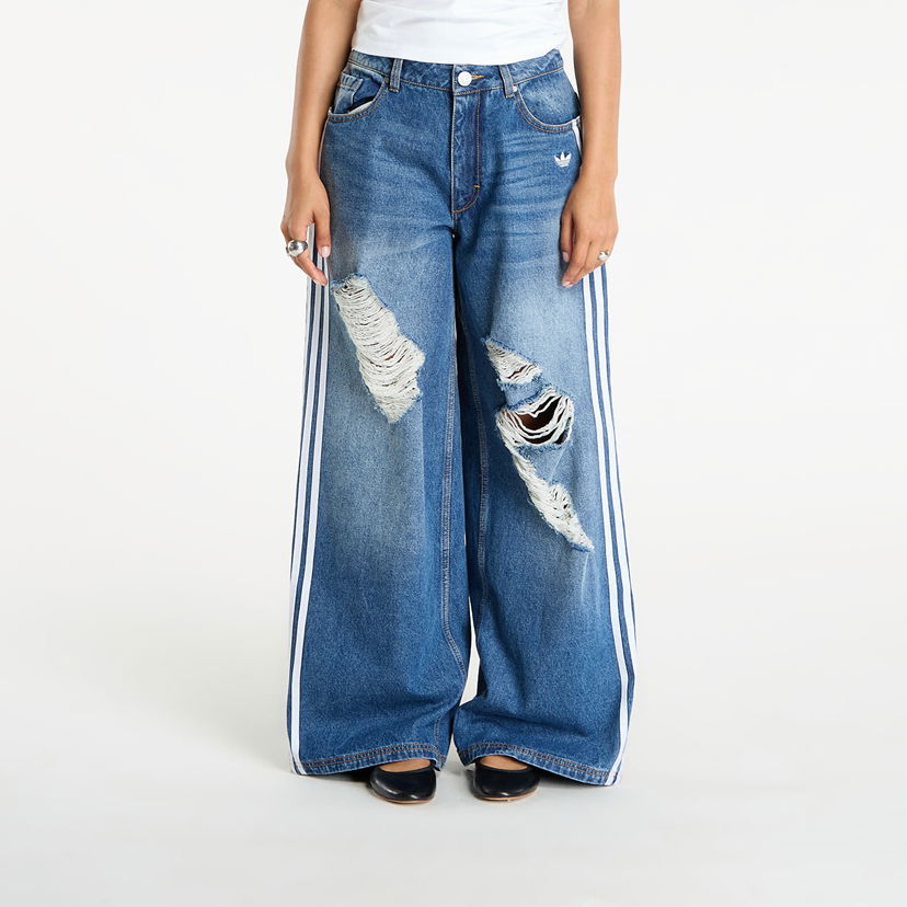 Kavbojke adidas Originals adidas Originals Loose Destressed Denim Pants 27/30 Modra | KE3300