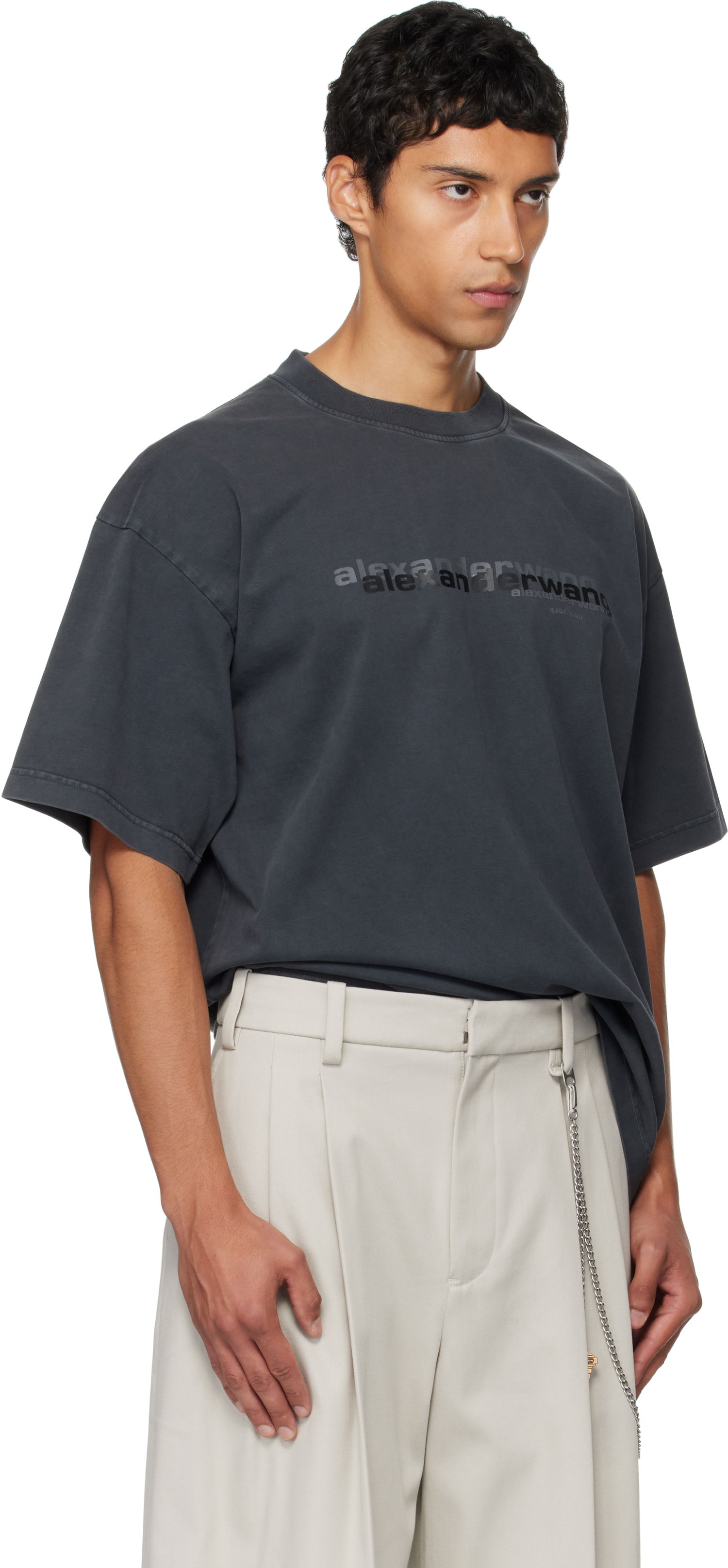 Majica Alexander Wang Alexander Wang Short Sleeve T-Shirt Siva | UCC3251847, 1