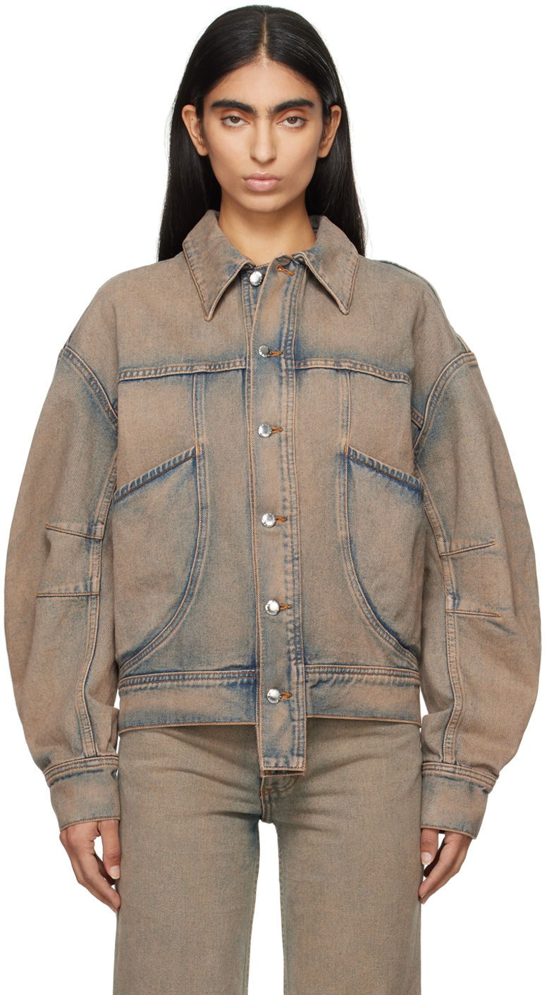 Jakna Eckhaus Latta 'EL' Redux Denim Jacket Modra | 1104-EL-PF24-S -