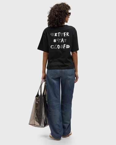 Majica CLOSED Front Text Print T-Shirt Črna | C95925-44H-PR-100, 1