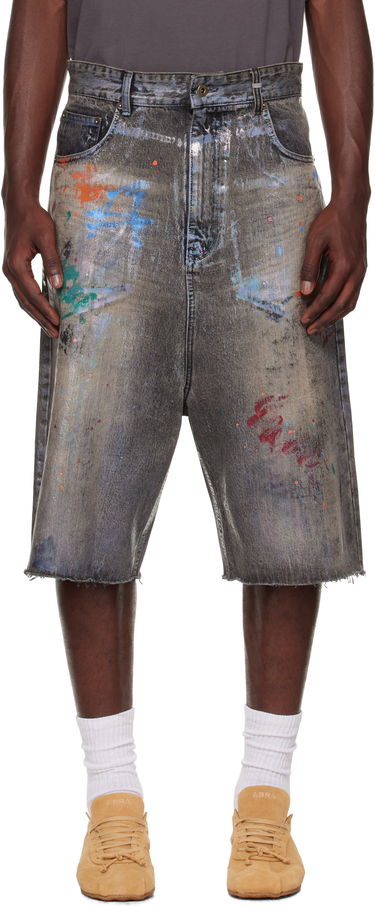 Kratke hlače We11done We11done Painted Denim Shorts Siva | WD-DP2-25-332-M-BK, 0