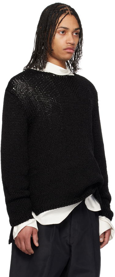 Pleteni pulover Comme des Garçons Homme Plus Droptail Sweater Črna | PO-N004-051, 1