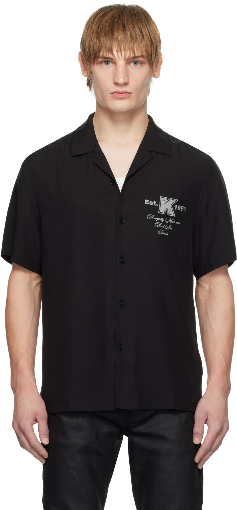 Srajce Ksubi Black Resort Shirt Črna | MPS25SH006