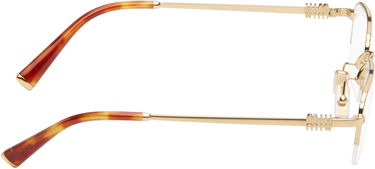 Sončna očala Miu Miu Miu Miu Half Rim Metal Rectangle Glasses Rjava | 0MU 52WV 8056262411148, 1