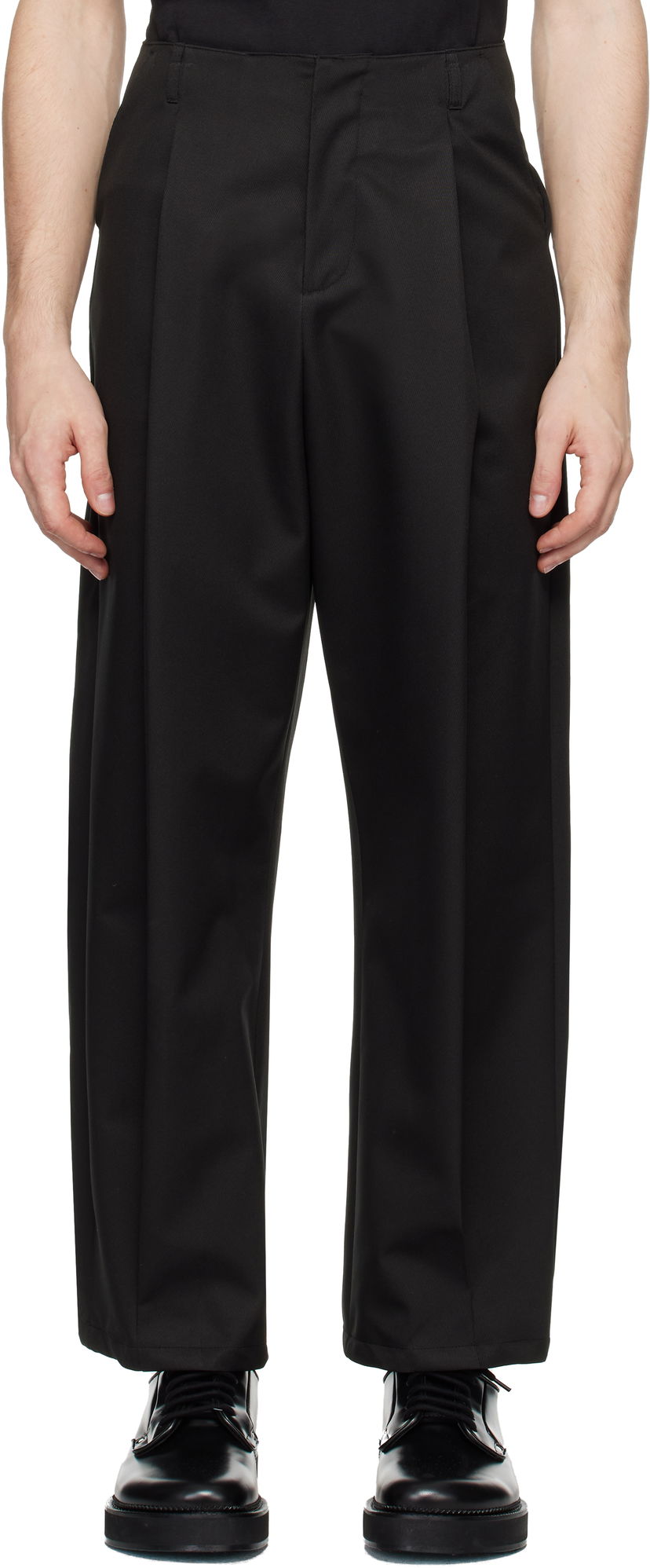 Hlače ADER ERROR Black Wide Leg Trousers Črna | BN01FWSA0212BK